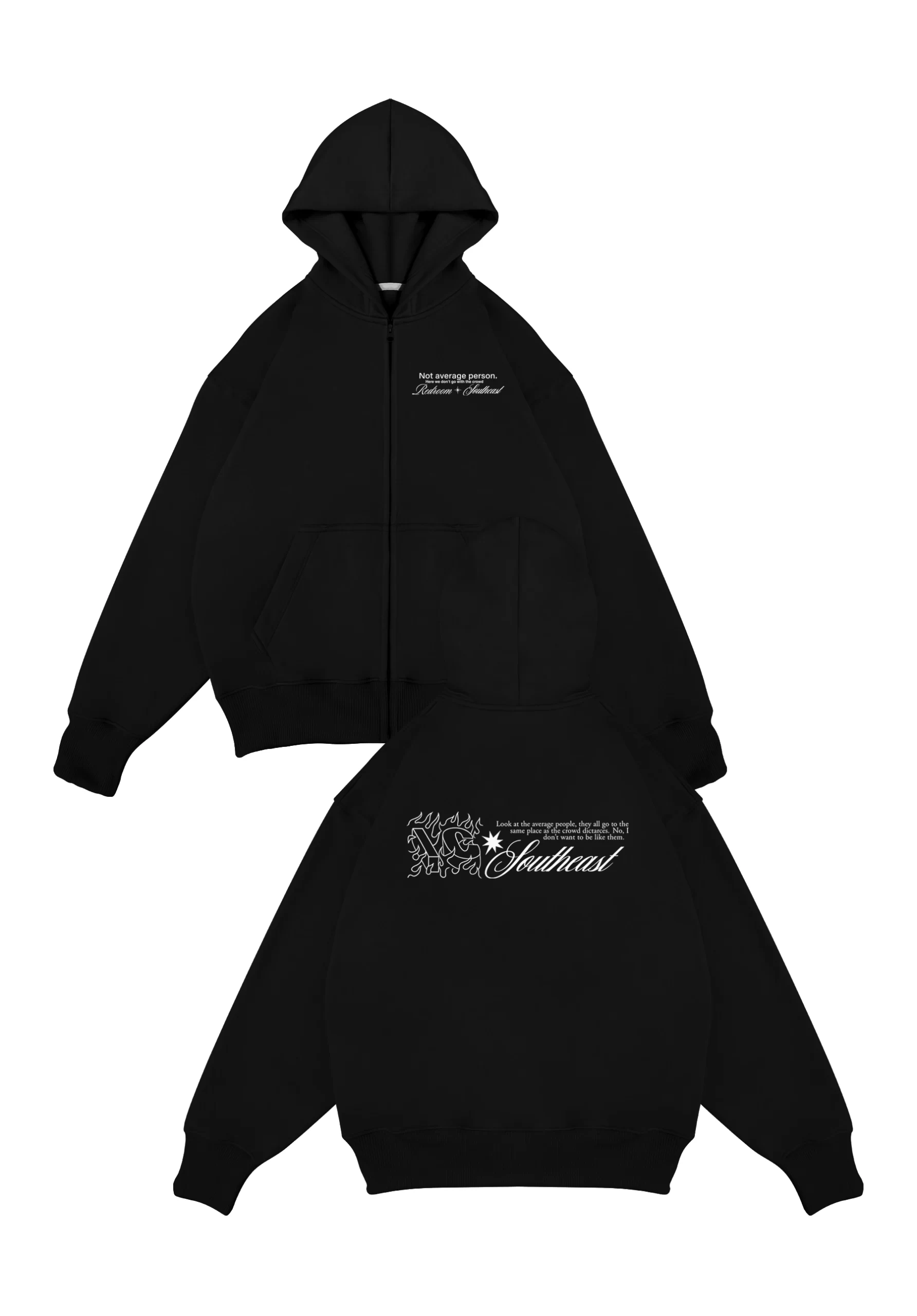 Hoodie con Cierre Southeast Negro Hoodie con Cierre Southeast Negro scaled