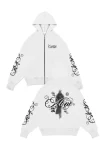 Hoodie Con Cierre Alone Blanco