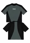 Camiseta Boxy Fit Dual Negro Frente