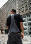 Camiseta Boxy Fit Dual Negro Frente