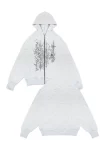 Hoodie Oversize Fallen Con Cierre Jaspeado