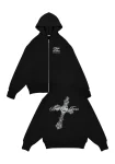 Hoodie Oversize Focus Con Cierre 1 Hoodie Oversize Focus Con Cierre Negro