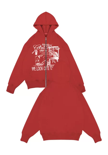 Hoodie Oversize People Con Cierre